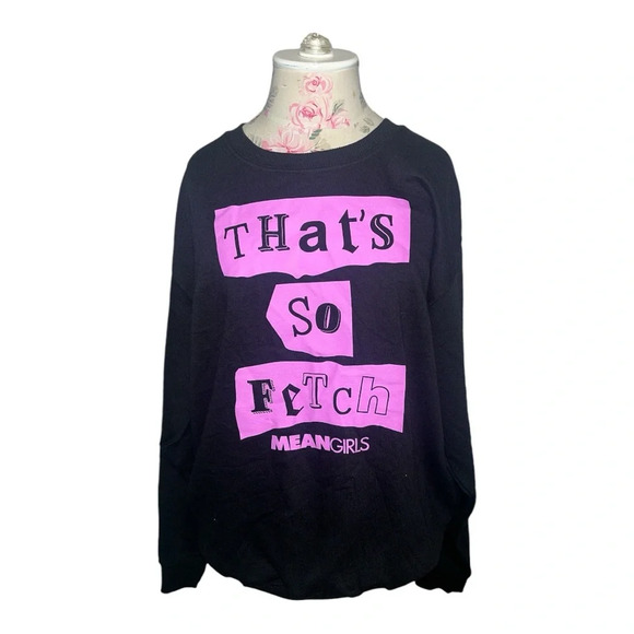 Mean Girls Tops - Mean Girls That's So Fetch Sweatshirt Black Medium